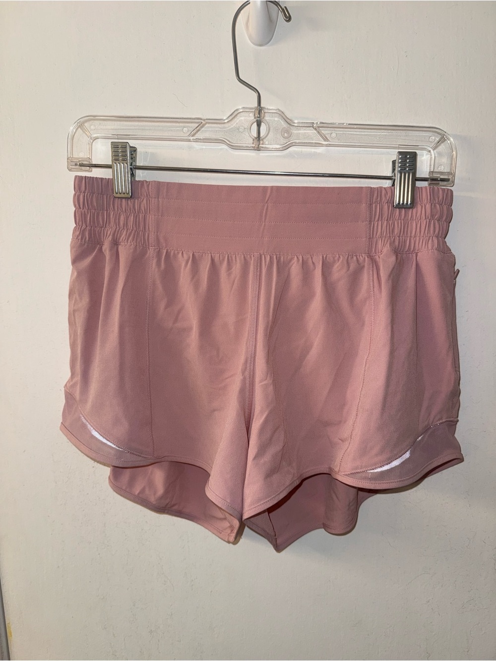 Light Pink Lululemon Hotty Hot 2.5 Athletic Shorts